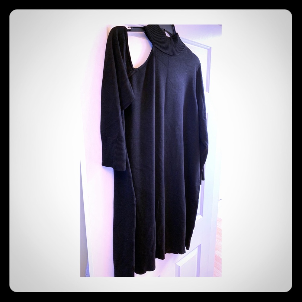 🆕 Ladies Plus Size (2X) Black Sweater Dress